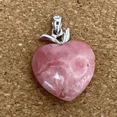 インカローズ ペンダントトップ ハート型 天然石 パワーストーン 恋愛運 癒し