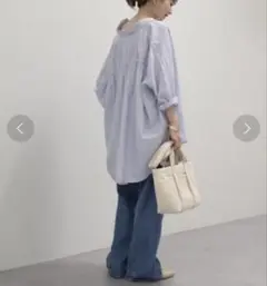 AMERICAN HOLIC☆接触冷感☆ストライプ☆シャツ☆オーバーサイズ