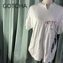 GOTCHA ホワイト Tシャツ L カジュアル プリント柄 シンプル