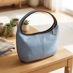 【希少カラー】COACH オールドコーチ エルゴ ホーボーバッグ レザー 水色