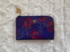 ANNA SUI 長財布 がま口 ブルー系 総柄 - メルカリ