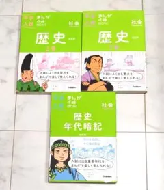 【新品未使用】まんが攻略BON！ 歴史 上下巻+年代暗記　改訂版