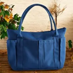 SALE♡新品未使用♡キャンバストートバッグ ネイビー 大容量 男女兼用