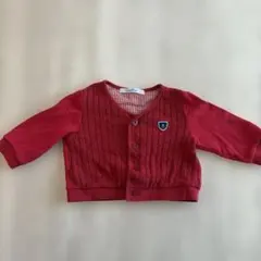 familiar 赤 カーディガン 70㌢