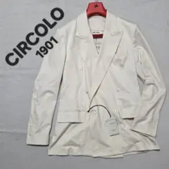♂新品・ダブルジャケット【CIRCOLO1901】オフホワイト　50　ストレッチのサムネイル