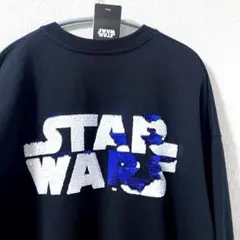 新品　スターウォーズ 刺繍　スパンコール　トレーナー　スウェット　L ブラックのサムネイル