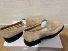 ベージュ ローファー 約5cmヒール