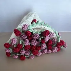 花束ブランケット ハンドメイド かぎ編み フラワー ブランケット ギフト