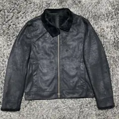 COMME CA ISM w zip up leather jacket 00s
