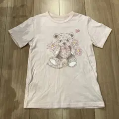 【未使用品】クマと花のプリント半袖Tシャツ ★140サイズ女の子