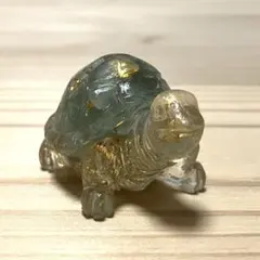 亀の置物 天然石 アベンチュリン （砂金石）