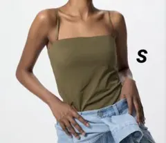 UNIQLO エアリズムコットンブラチューブトップ　オリーブ