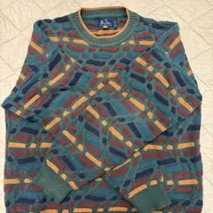 90s coogi風 3Dニット　vintage USA製