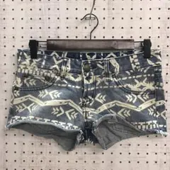 民族 エスニック ロデオギャル 古着 Sky bomber デニムショートパンツ