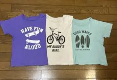 Tシャツ3枚セット　130cm スケボー・自転車・サーフィン柄　ベルメゾン
