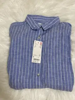 UNIQLO ユニクロ リネンシャツ ストライプ S
