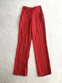 H&M 【34 XS-S】レッド スラックス 赤色 パンツ