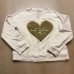 ハート型フリースパッチトレーナー 120