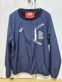 アシックス　LIMO裏トリコットブレーカープルオーバークルー　トレーナー