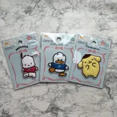 刺繍ワッペン　サンリオワッペン　ダイソー　ワッペン　パイルワッペン　3枚セット