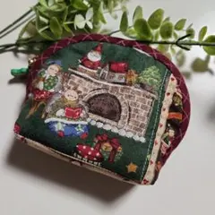 マギーエンジェルクリスマスポーチ　ハンドメイド　パッチワーク