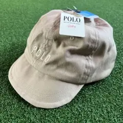 新品POLO Baby ベビー キャップ 帽子 ベージュ 48〜50cm