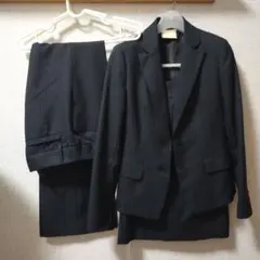 黒ビジネススーツ 4点セット パンツ未使用 ブラウス無印良品
