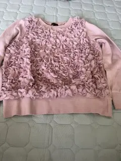 TO BE CHIC フリル装飾 ピンク 長袖トップス　スウェット　M