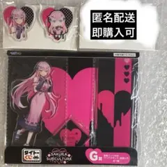 巡音ルカ　タイトーくじ　桜ミク　クリアスタンド　クリアバッジセット　ラスト