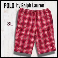 【希少 90s 2XL】ポロバイラルフローレン ポニー刺繍ロゴ チェック パンツ