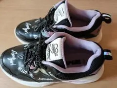 ANAP GIRL ダンス向けカジュアルスニーカー ブラック/パープル