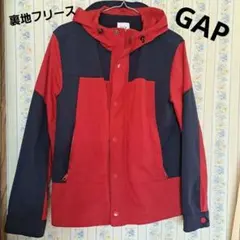 GAP　メンズ　マウンテンパーカー　裏地フリース　パーカー　赤　ネイビー