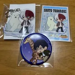 ヒロアカ 東山動物園 轟 飯田 アクリルキーホルダー 缶バッジ 特典カード