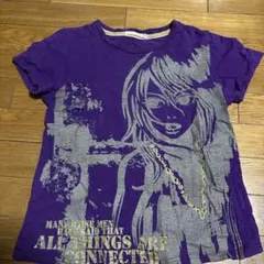 あ*様 グラフィックTシャツ パープル