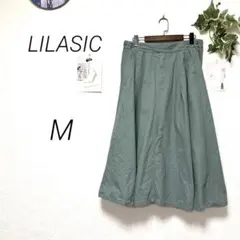 11475 LILASIC ロングスカート M 無地 コットンのサムネイル