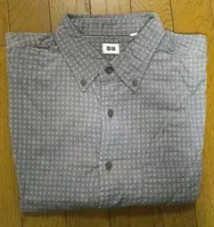 UNIQLO 長袖シャツ XL グレー系