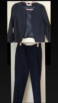 セットアップNATURAL BEAUTY BASIC ネイビー パンツスーツXS