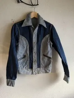 珍品 70's ビンテージ Lee デニム リバーシブル ジャケット L ワーク ビンテージデニムJK [NA668] Lee リバーシブル デニムジャケット