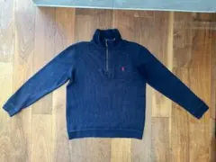 ポロ ラルフローレン ネイビー ハーフジップアップセーター M（175/96A）