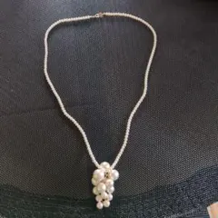 mal.購入 アコヤぶどうチャーム ロープチェーンネックレス | Mercari