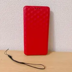 京セラ DIGNO BX2 A101KC ケース 手帳型 ストラップ付 赤