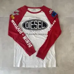 DIESEL 長袖シャツ XS ホワイト/レッド