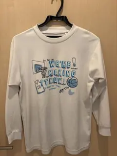 傷あり バスケットボール 長袖Tシャツ ホワイト 160のサムネイル
