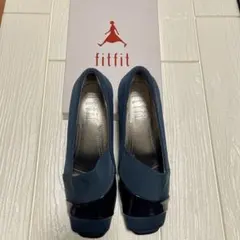 fitfitパンプス ストレッチカバーオープントゥ24cm（ブルーグリーン）