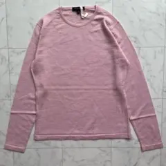 BURBERRY LONDON 英国製 ピュアウールニット 薄手　ピンク S