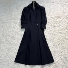 FOXEY BOUTIQUE フォクシー ワンピース リボン 黒 40 7分袖 FOXEY BOUTIQUE フォクシー ワンピース リボン 黒 40 7分袖 - メルカリ