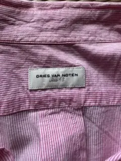 DRIES VAN NOTEN ピンクストライプ 半袖シャツ サイズ48のサムネイル