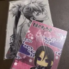 薄桜鬼 ミニクリア下敷き A 土方歳三 藤堂平助　B5下敷き　2点　レア　未使用