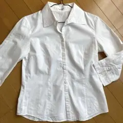 ブラウス 白 シャツ レディース ￼七分袖 サイズ38
