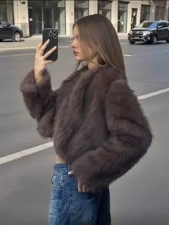 SHEIN EZwear 女性用 長袖 カジュアル ボリューミー コート